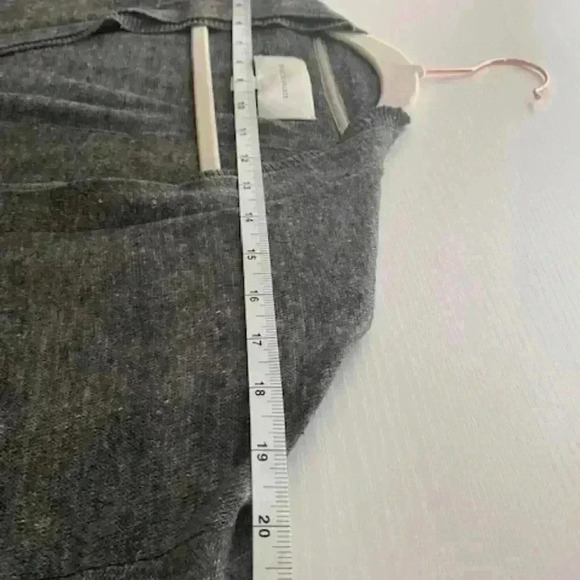 Brochu Walker Linen Open Grey Cardigan with Cross Back Cut Size M - Picture 15 of 16